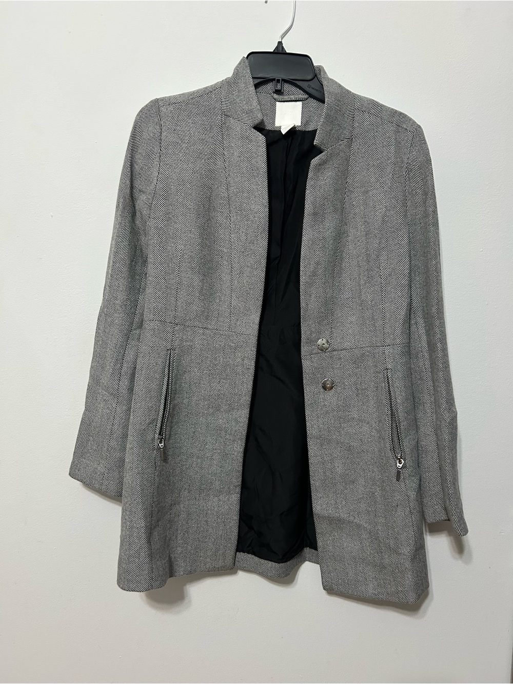 H&M Gray Women's Long Blazer Jacket